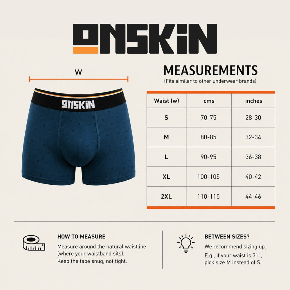 Men's Innerwear Size Chart